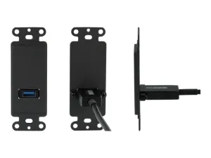 TechLogix - Wall plate insert - fiber technology - HDMI, USB Type A - white MOFO-PT-WD1W