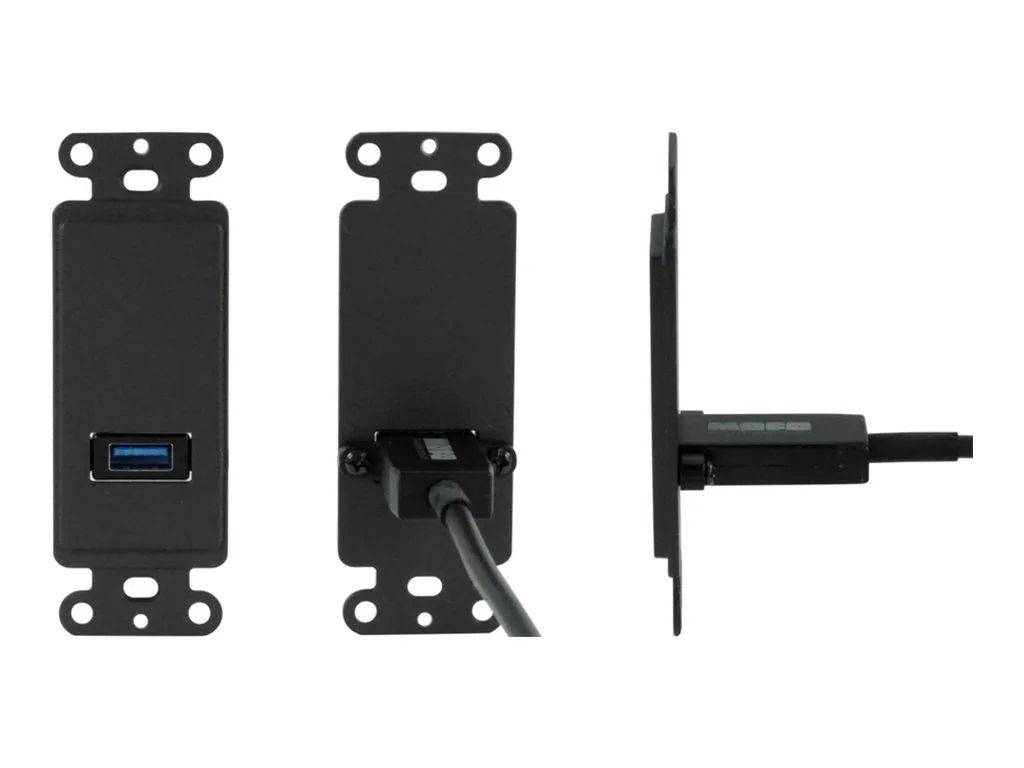 TechLogix - Wall plate insert - fiber technology - HDMI, USB Type A - white MOFO-PT-WD1W